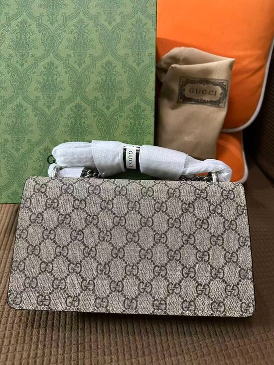 GG Supreme Monogram Mini Dionysus Top Handle Bag Taupe - Picture 2 of 7